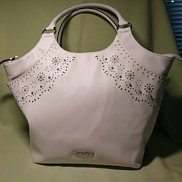 Franco Sarto White Bag Silver Studs